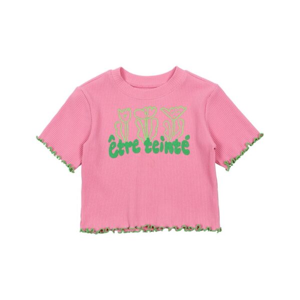 Ribbed Frill T-Shirt